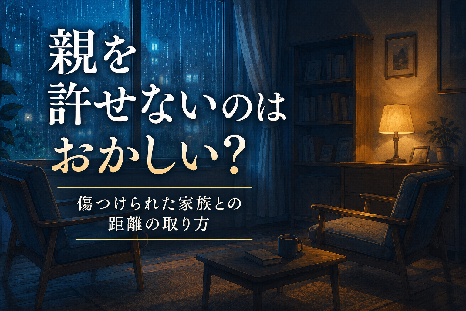 親を許せない気持ちと、傷つけられた家族との距離の取り方を考える記事のアイキャッチ